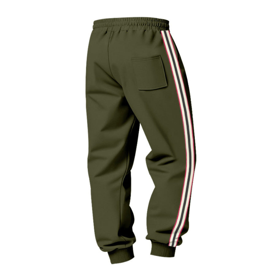 Men’s Full Size Side-Striped Drawstring Joggers Plus Apparel and Accessories