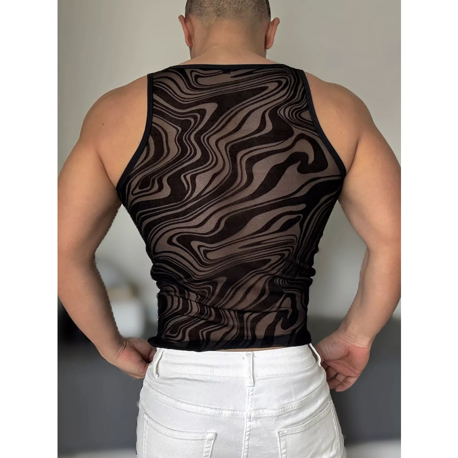 Men’s Full Size Slim-Fit Abstract Print Tank Plus Apparel and Accessories