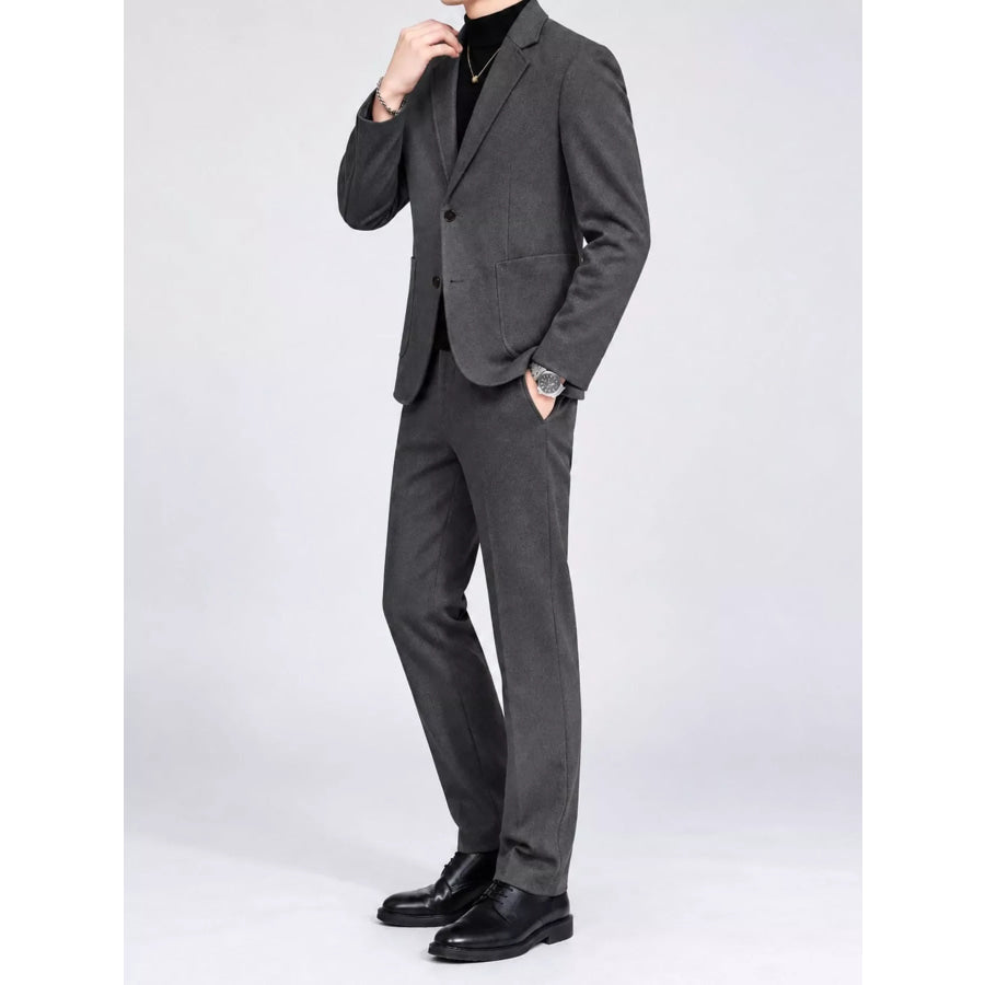 Men’s Full Size Slim-Fit Blazer and Pants Set Plus Apparel Accessories
