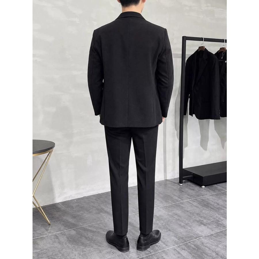 Men’s Full Size Slim-Fit Blazer and Pants Set Plus Apparel Accessories