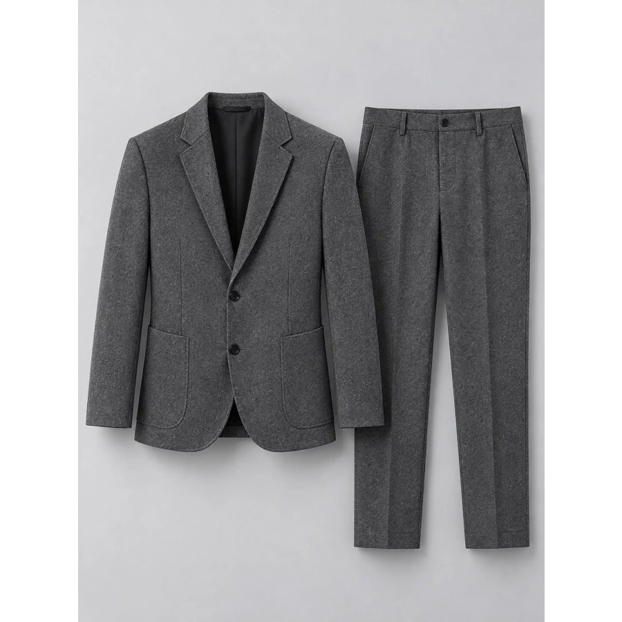 Men’s Full Size Slim-Fit Blazer and Pants Set Plus Apparel Accessories