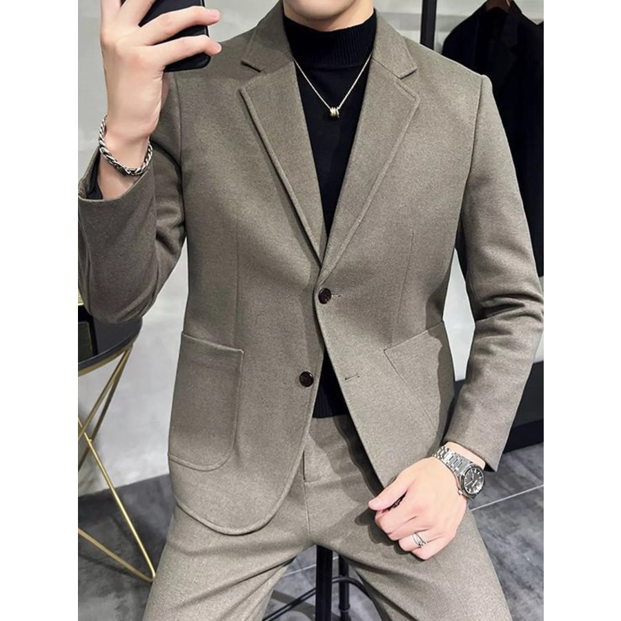 Men’s Full Size Slim-Fit Blazer and Pants Set Plus Apparel Accessories