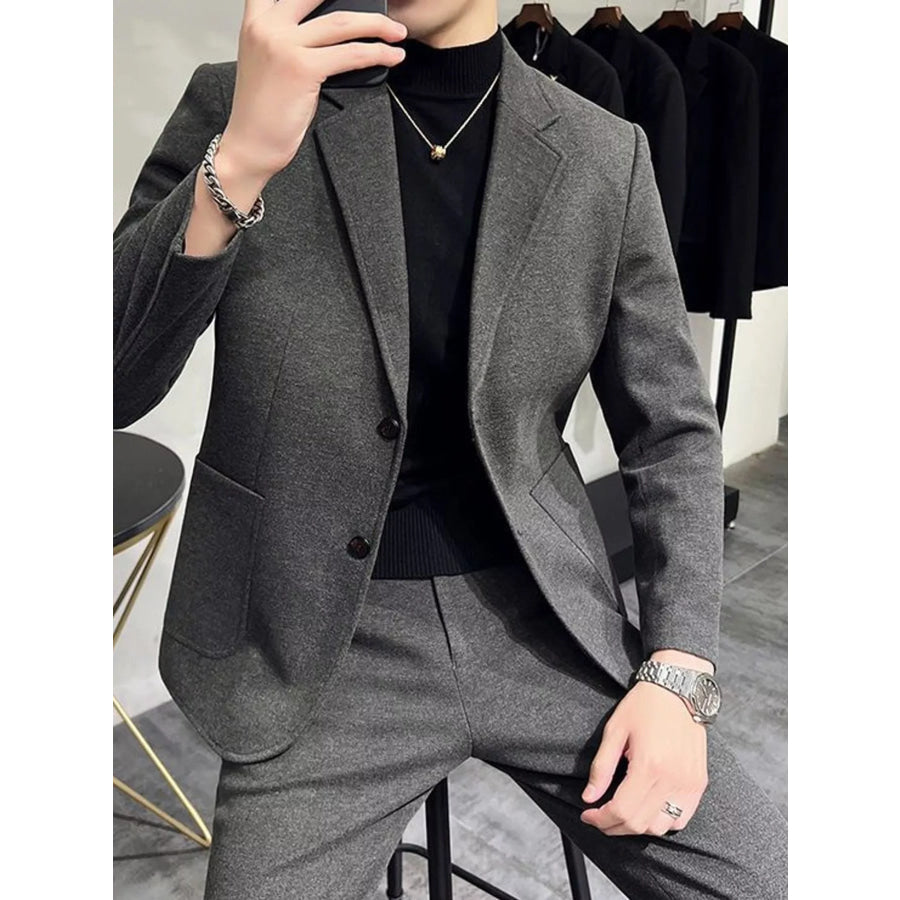 Men’s Full Size Slim-Fit Blazer and Pants Set Plus Apparel Accessories