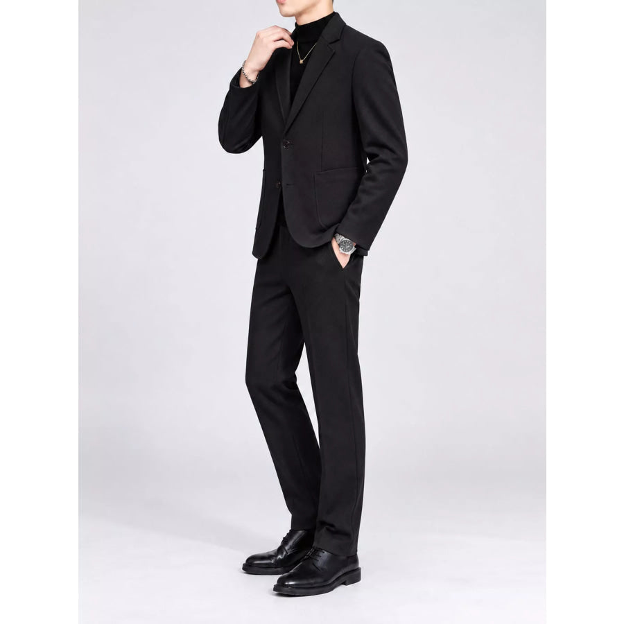 Men’s Full Size Slim-Fit Blazer and Pants Set Plus Apparel Accessories