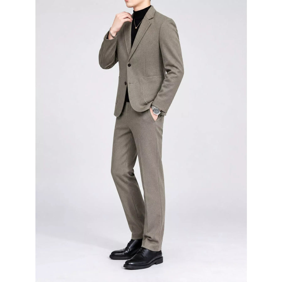 Men’s Full Size Slim-Fit Blazer and Pants Set Plus Apparel Accessories