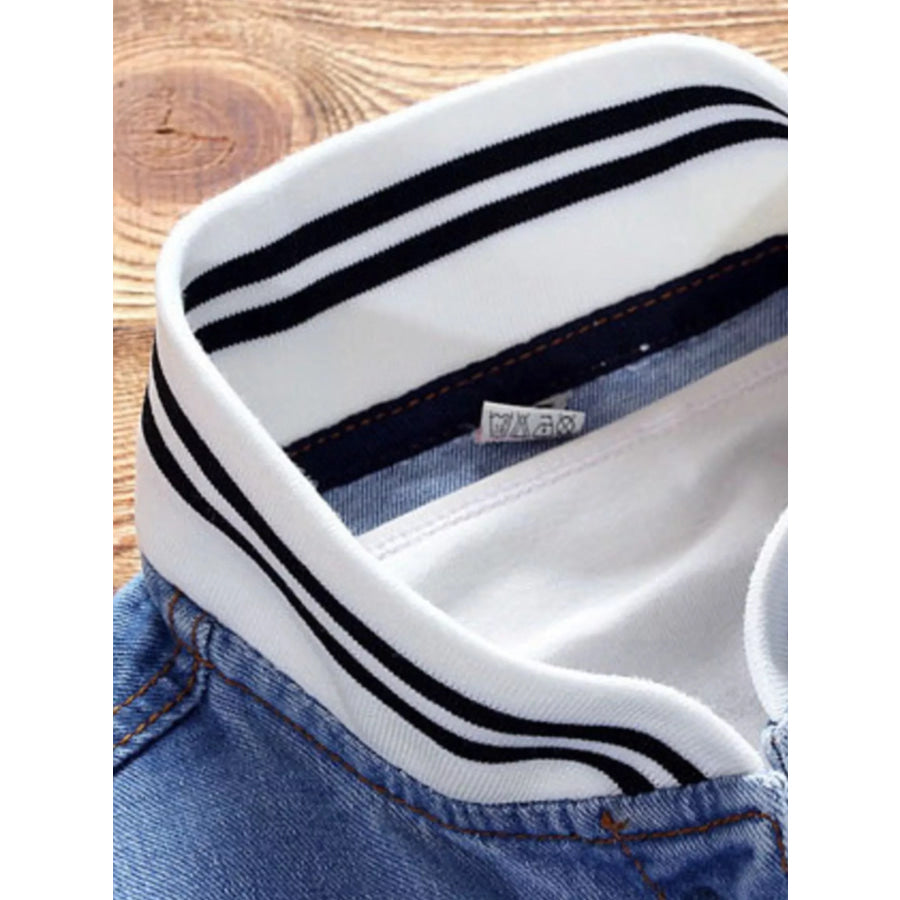 Men’s Full Size Slim Fit Button Up Denim Jacket Plus Size Apparel and Accessories