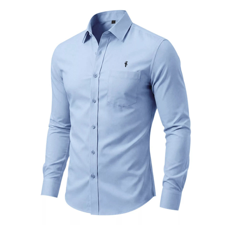 Men’s Full Size Slim Fit Button Up Shirt Plus Size Apparel and Accessories