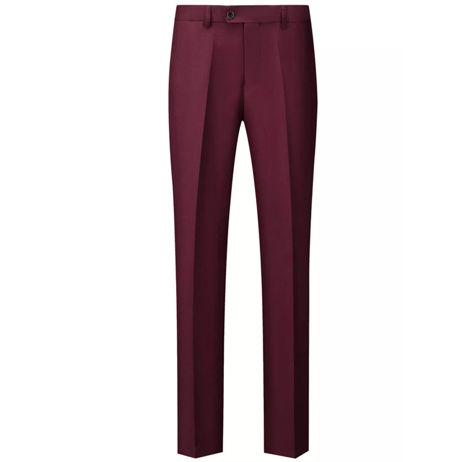 Men’s Full Size Slim Fit Dress Pants Plus Size Burgundy / XXS Apparel and Accessories