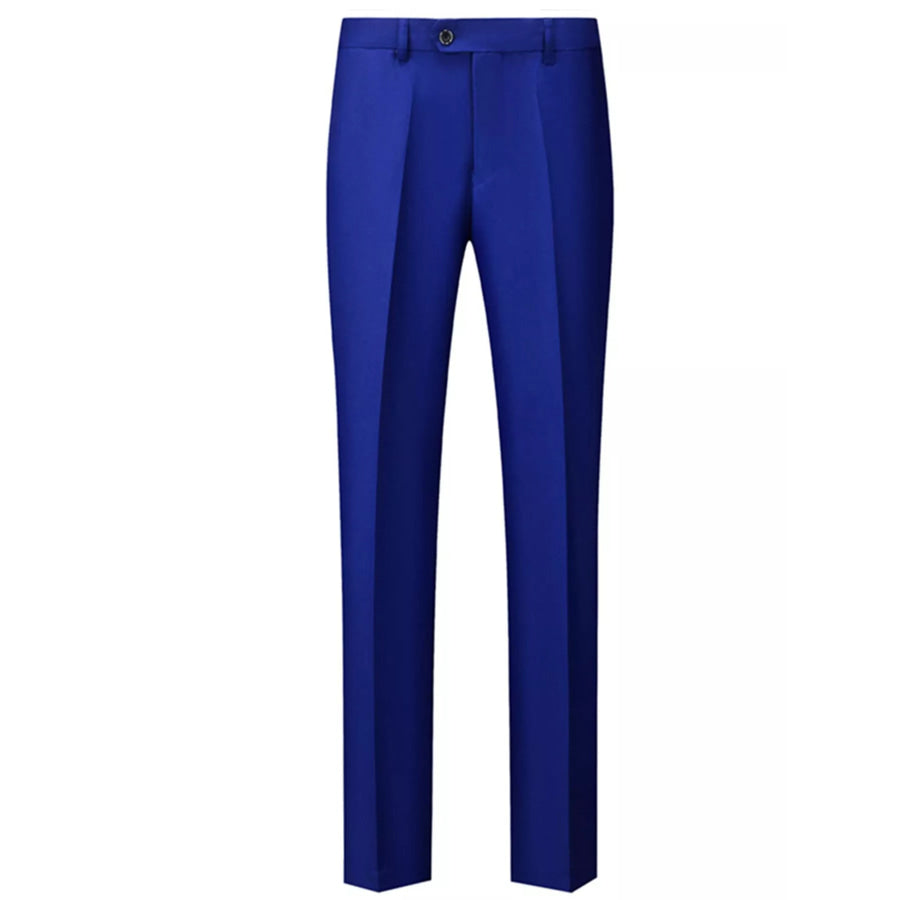 Men’s Full Size Slim Fit Dress Pants Plus Size Royal Blue / XXS Apparel and Accessories