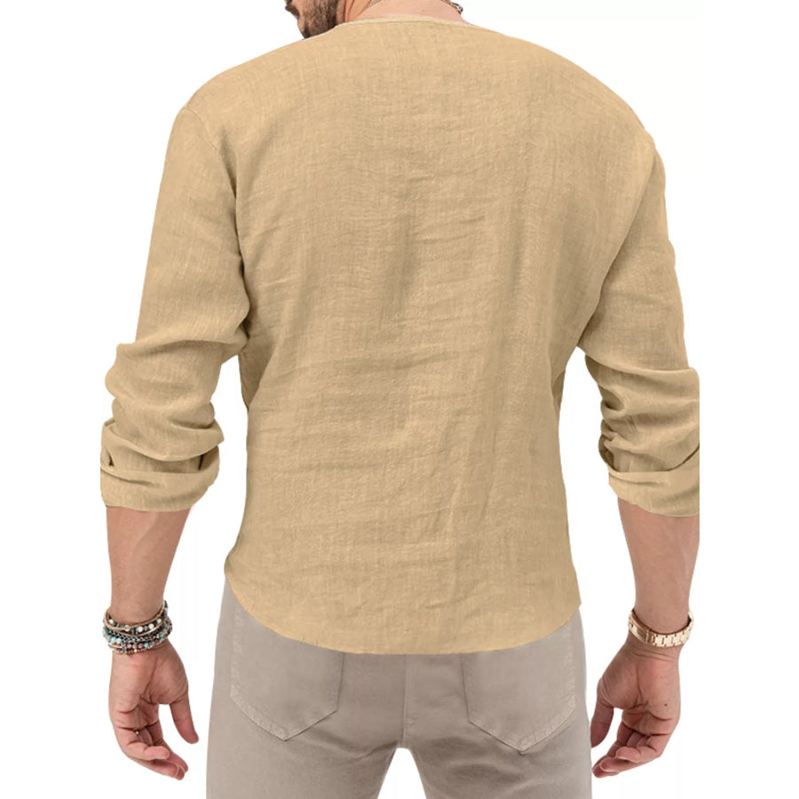Men’s Full Size Slim Fit Long Sleeve Blouse Plus Size Apparel and Accessories
