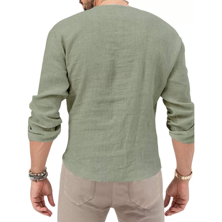 Men’s Full Size Slim Fit Long Sleeve Blouse Plus Size Apparel and Accessories