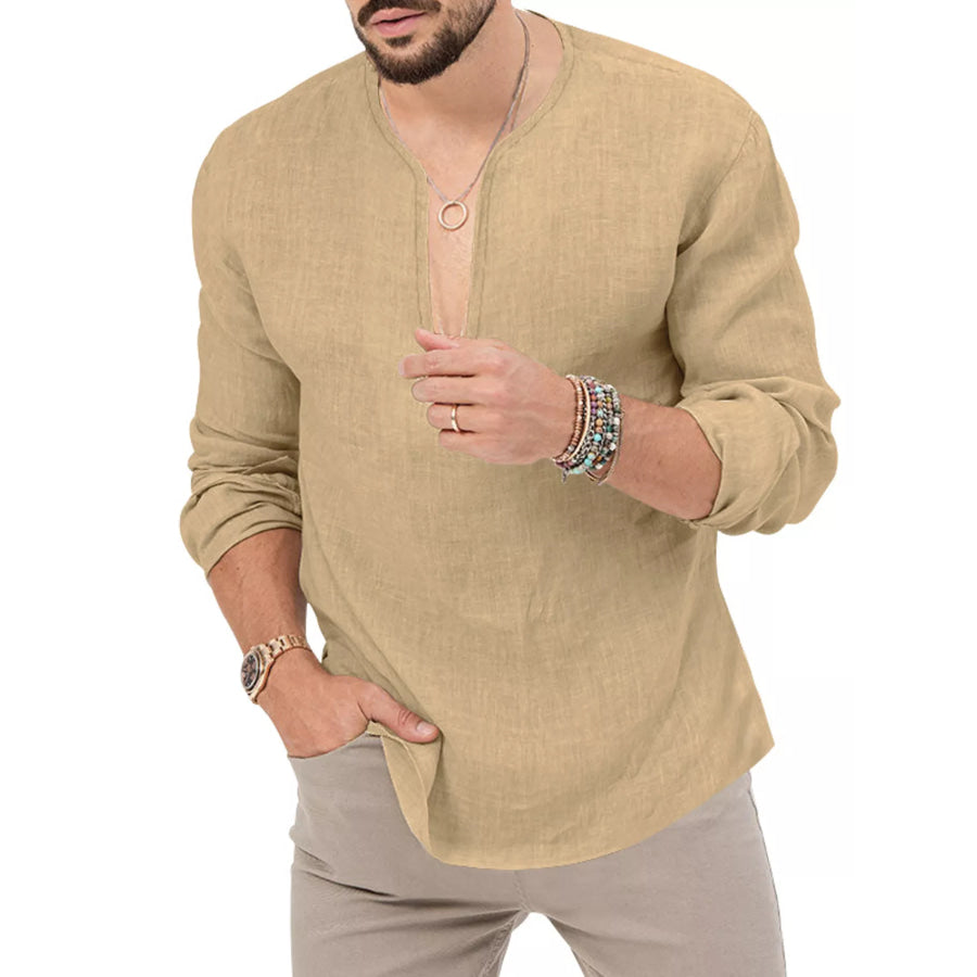 Men’s Full Size Slim Fit Long Sleeve Blouse Plus Size Apparel and Accessories