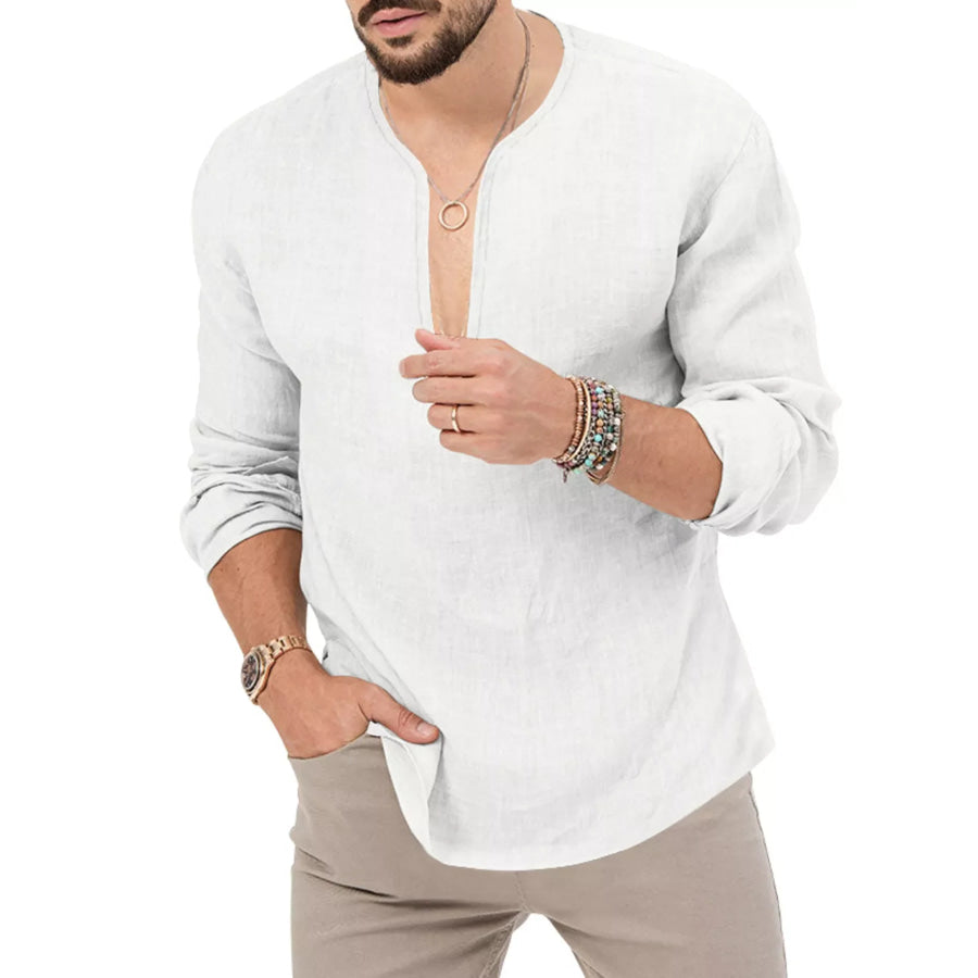 Men’s Full Size Slim Fit Long Sleeve Blouse Plus Size Apparel and Accessories