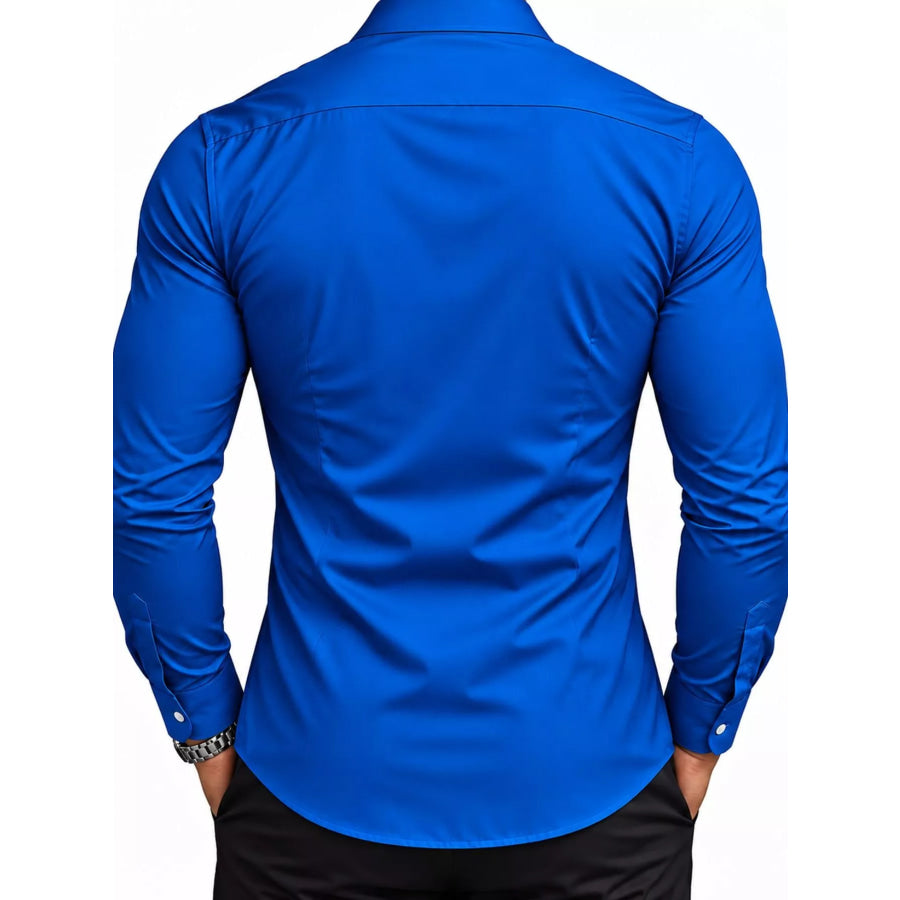 Men’s Full Size Slim Fit Long-Sleeve Button-Down Shirt Plus Apparel and Accessories