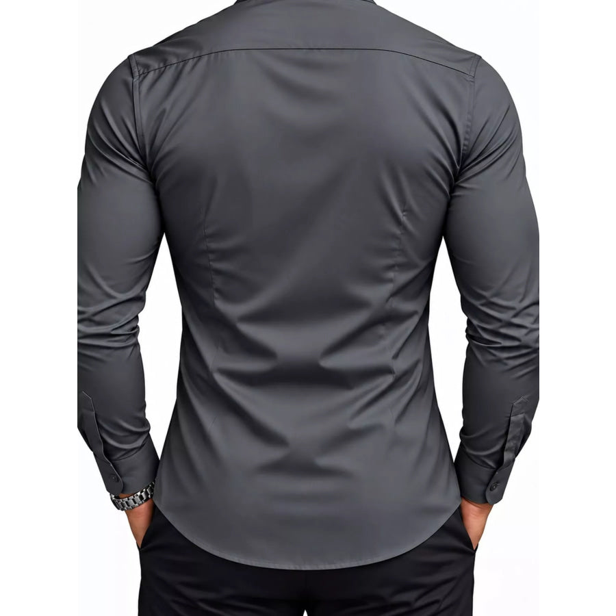 Men’s Full Size Slim Fit Long-Sleeve Button-Down Shirt Plus Apparel and Accessories