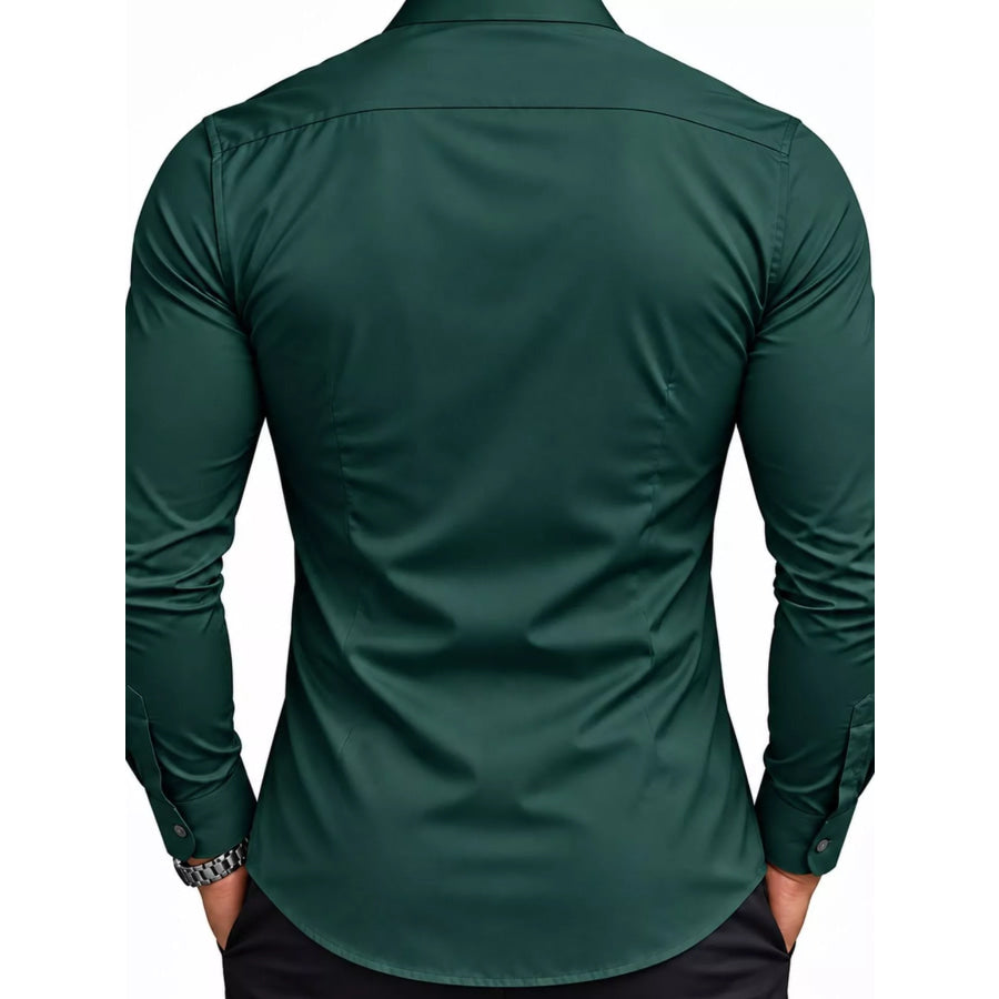 Men’s Full Size Slim Fit Long-Sleeve Button-Down Shirt Plus Apparel and Accessories