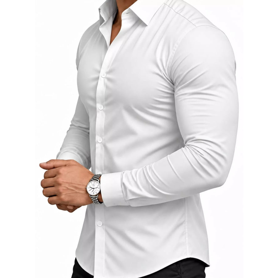 Men’s Full Size Slim Fit Long-Sleeve Button-Down Shirt Plus Apparel and Accessories