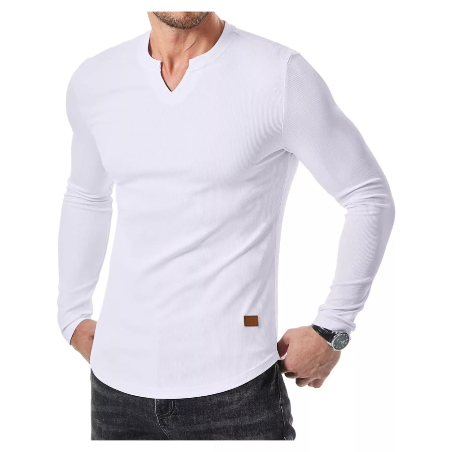 Men’s Full Size Slim Fit Long Sleeve Henley T-Shirt Plus Apparel and Accessories