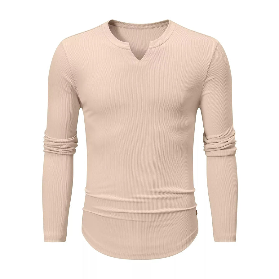 Men’s Full Size Slim Fit Long Sleeve Henley T-Shirt Plus Apparel and Accessories