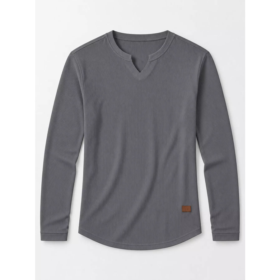 Men’s Full Size Slim Fit Long Sleeve Henley T-Shirt Plus Apparel and Accessories