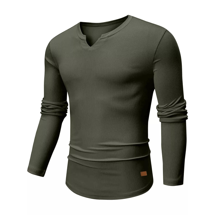 Men’s Full Size Slim Fit Long Sleeve Henley T-Shirt Plus Apparel and Accessories