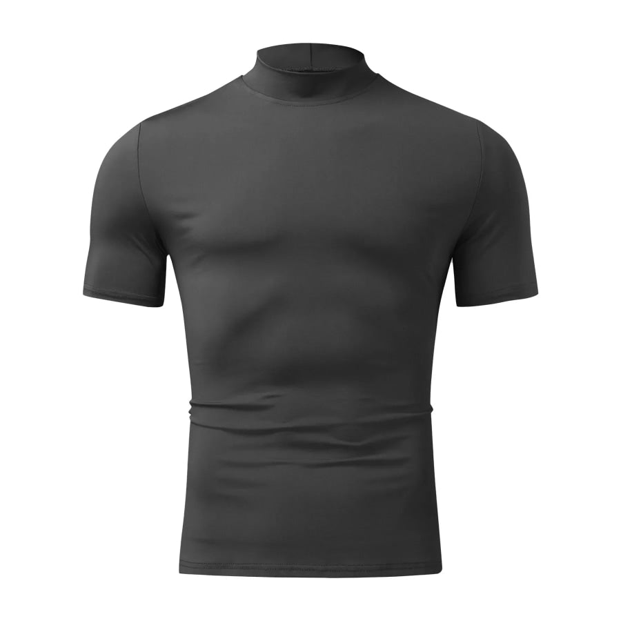 Men’s Full Size Slim Fit Mock Neck Short Sleeve T-Shirt Plus Apparel and Accessories