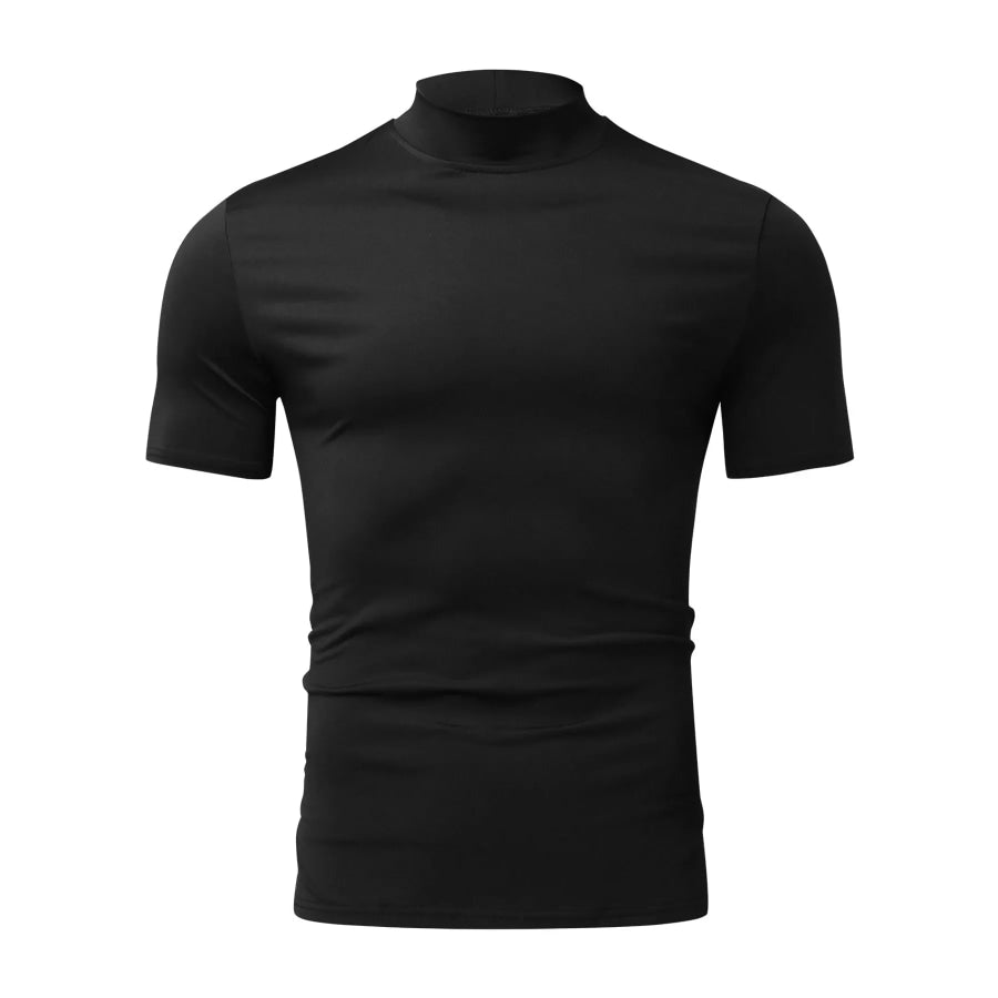 Men’s Full Size Slim Fit Mock Neck Short Sleeve T-Shirt Plus Apparel and Accessories