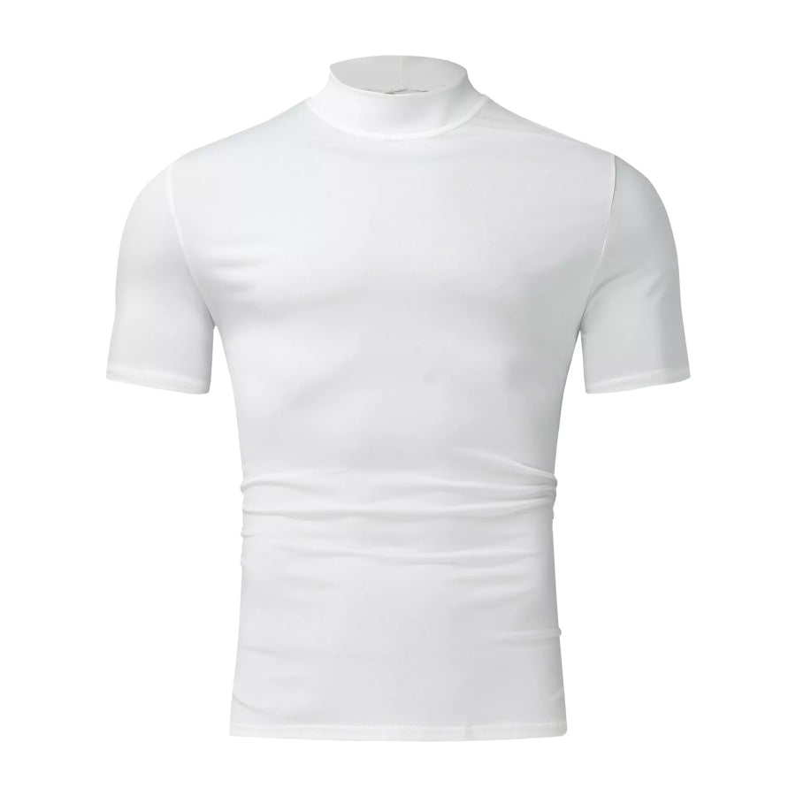 Men’s Full Size Slim Fit Mock Neck Short Sleeve T-Shirt Plus Apparel and Accessories