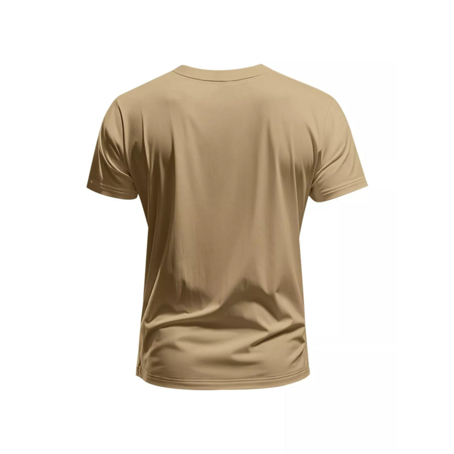 Men’s Full Size Slim Fit V-Neck Basic T-Shirt Plus Size Apparel and Accessories
