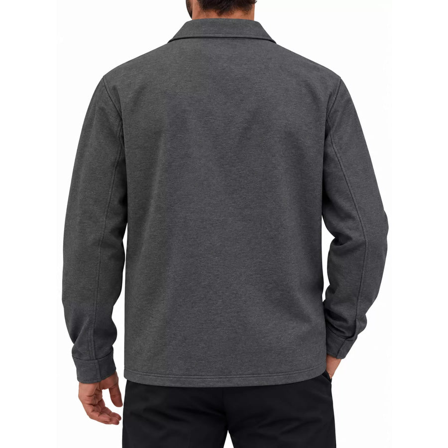 Men’s Full Size Snap Down Long Sleeve Jacket Plus Apparel and Accessories