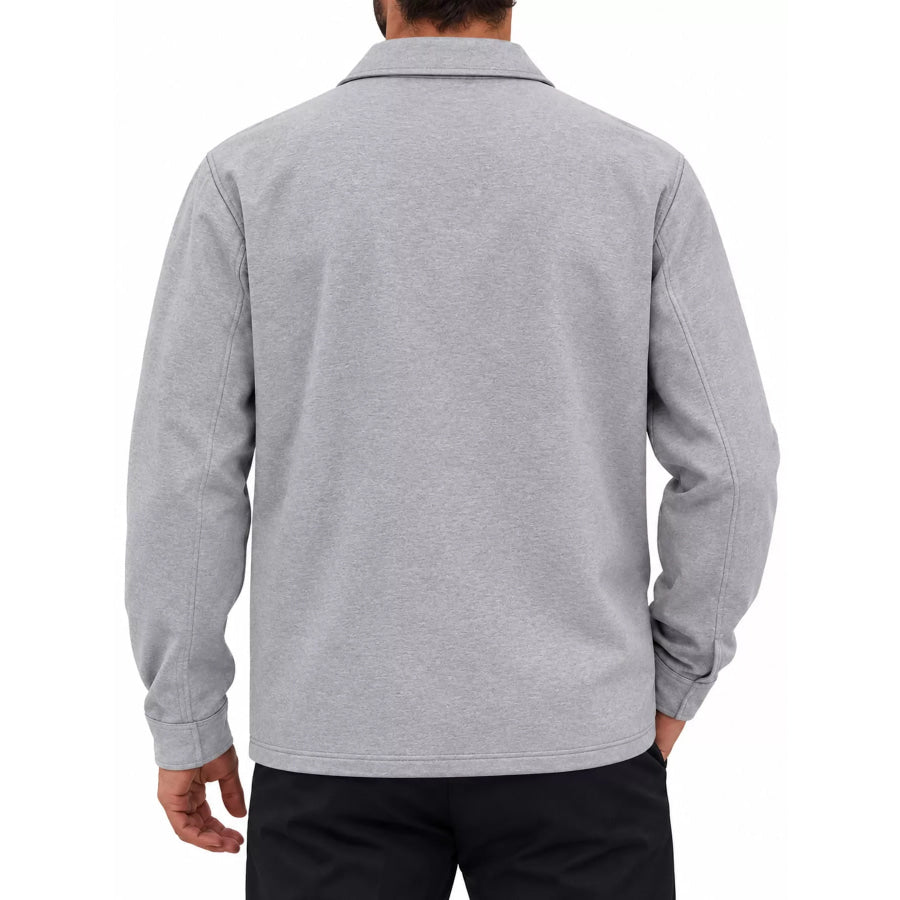 Men’s Full Size Snap Down Long Sleeve Jacket Plus Apparel and Accessories