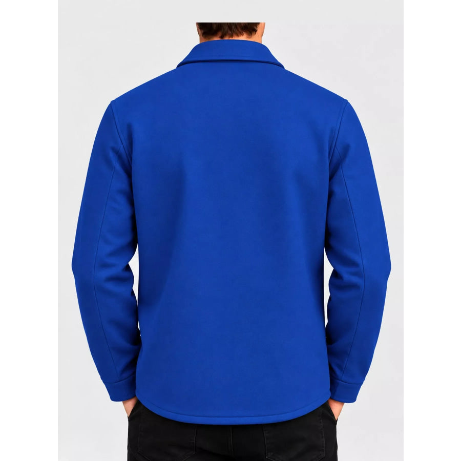 Men’s Full Size Snap Down Long Sleeve Jacket Plus Apparel and Accessories