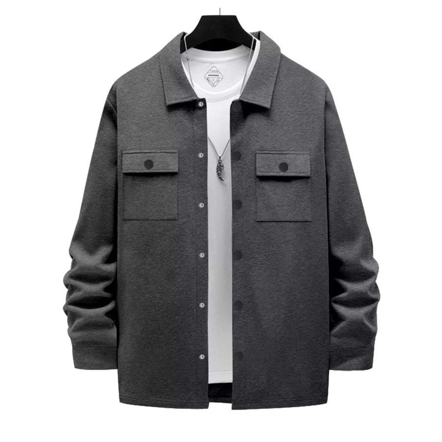 Men’s Full Size Snap Down Long Sleeve Jacket Plus Apparel and Accessories