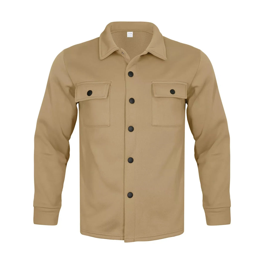 Men’s Full Size Snap Down Long Sleeve Jacket Plus Apparel and Accessories