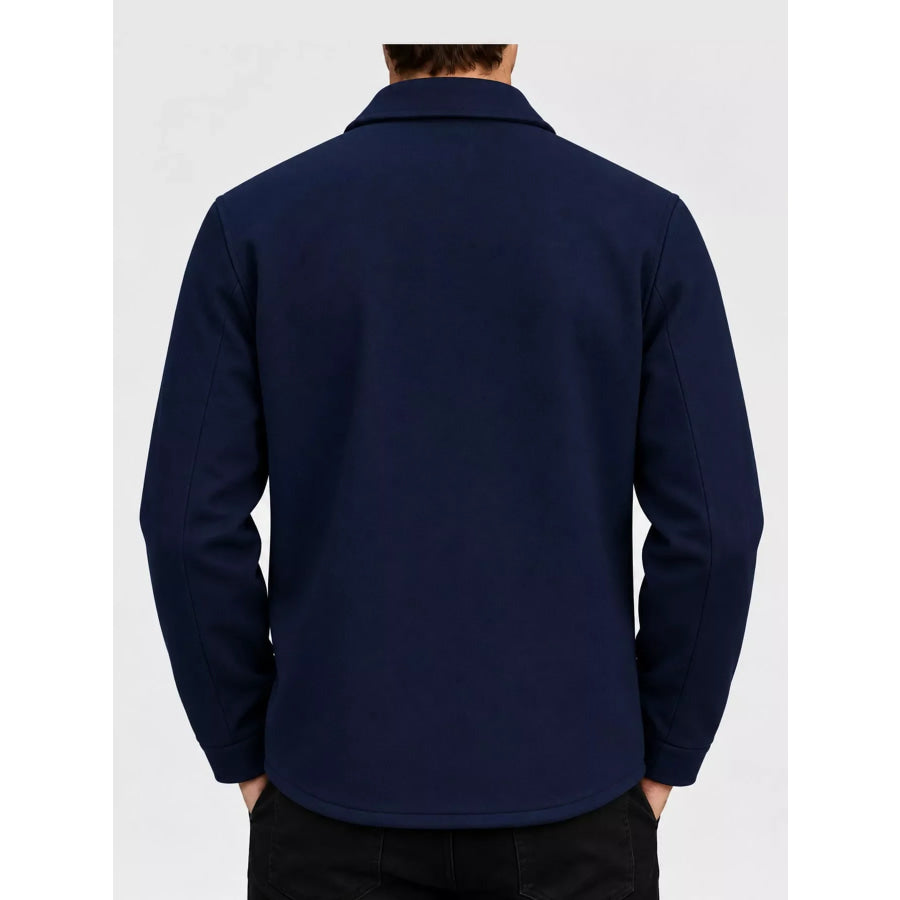 Men’s Full Size Snap Down Long Sleeve Jacket Plus Apparel and Accessories