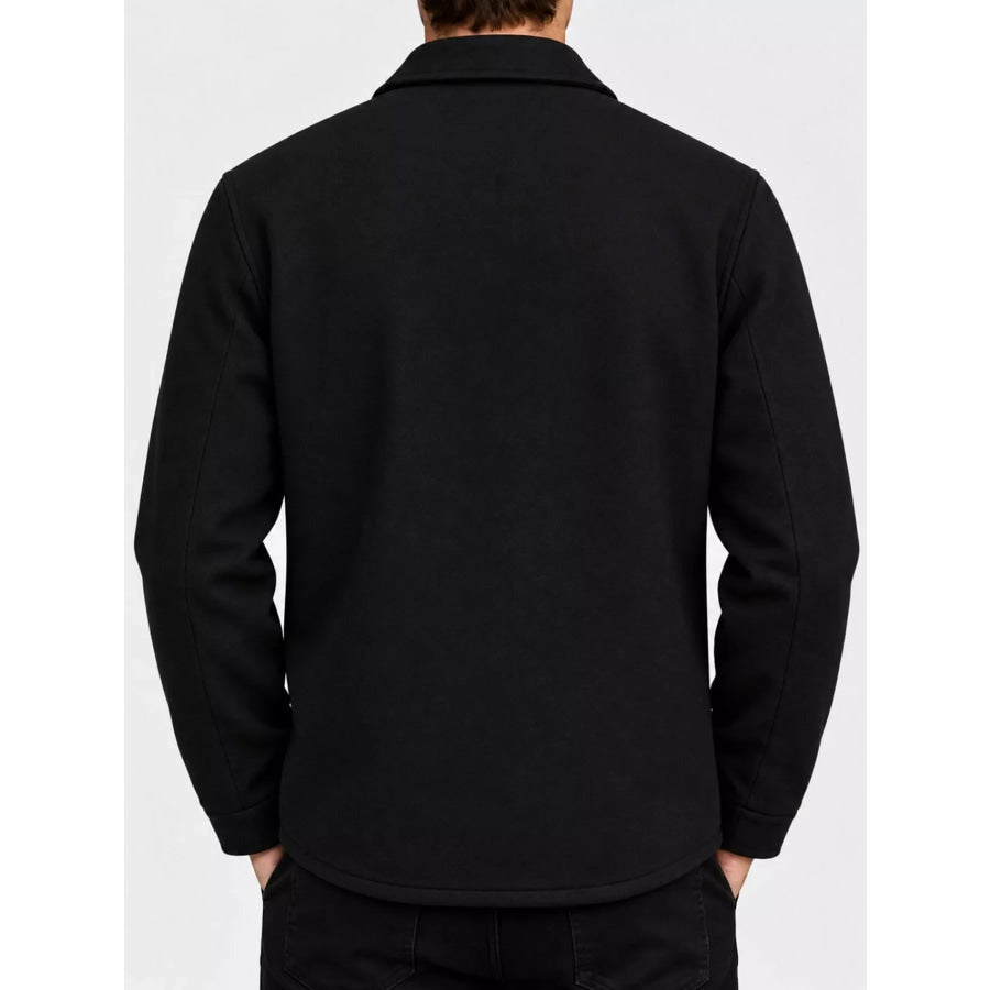Men’s Full Size Snap Down Long Sleeve Jacket Plus Apparel and Accessories