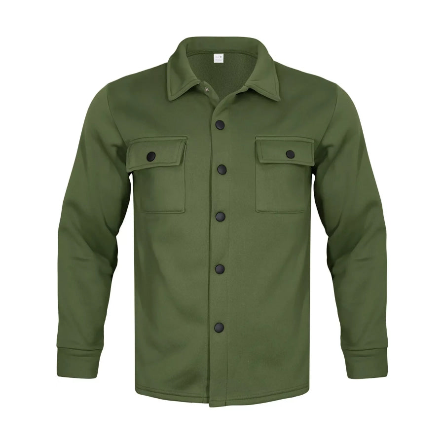 Men’s Full Size Snap Down Long Sleeve Jacket Plus Apparel and Accessories