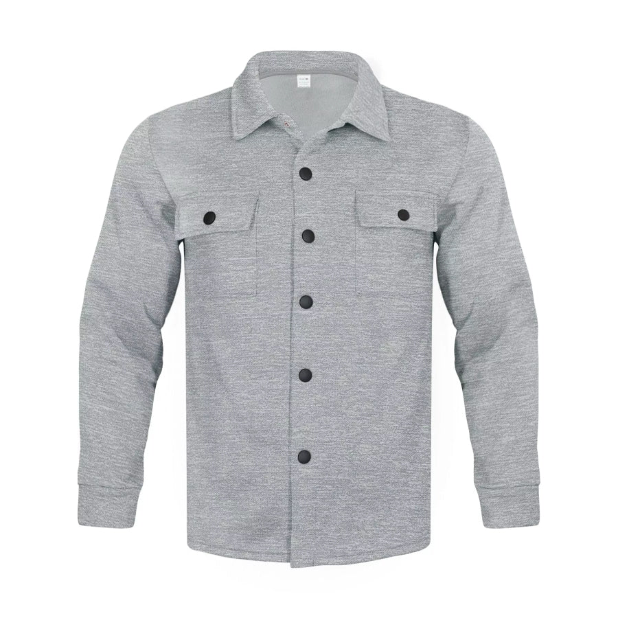 Men’s Full Size Snap Down Long Sleeve Jacket Plus Apparel and Accessories