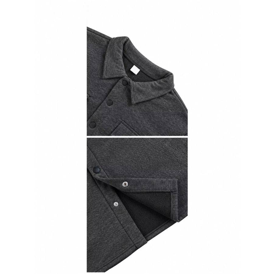 Men’s Full Size Snap Down Long Sleeve Jacket Plus Apparel and Accessories