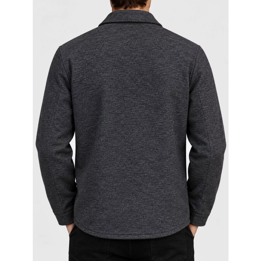 Men’s Full Size Snap Down Long Sleeve Jacket Plus Apparel and Accessories