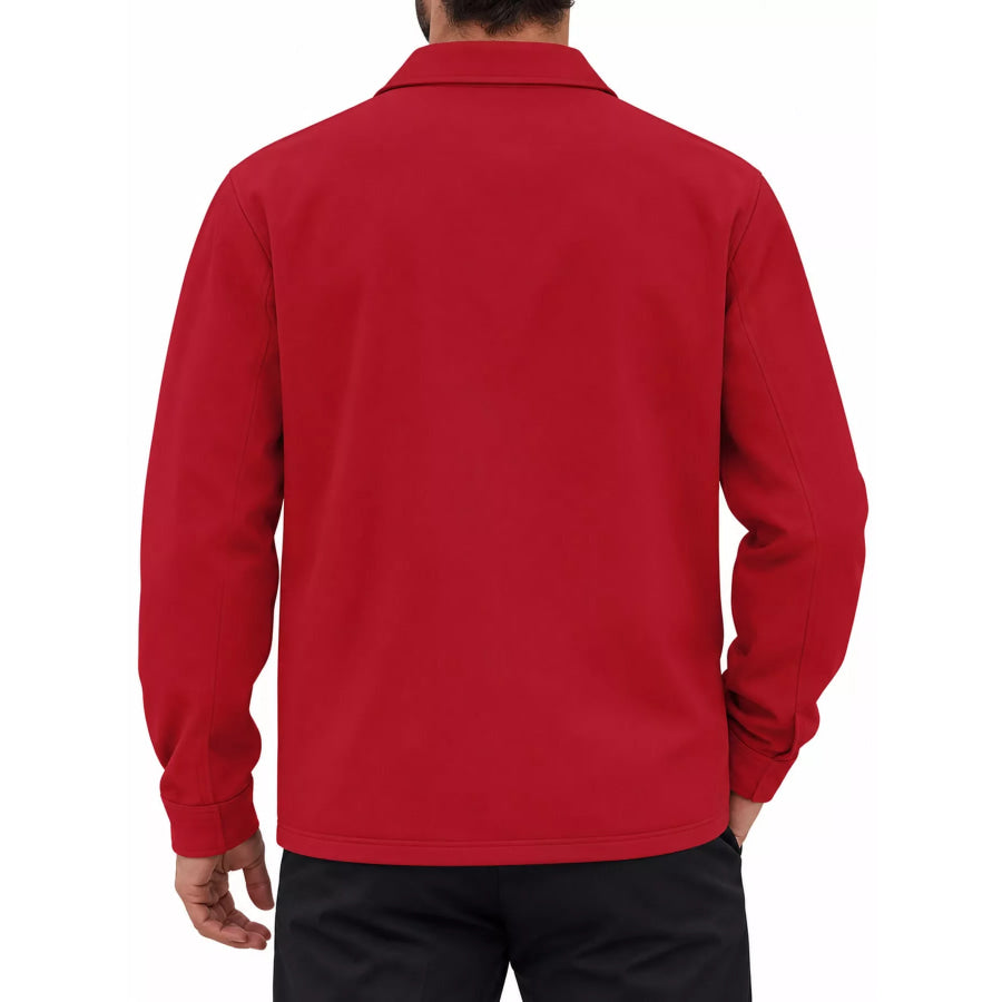 Men’s Full Size Snap Down Long Sleeve Jacket Plus Apparel and Accessories