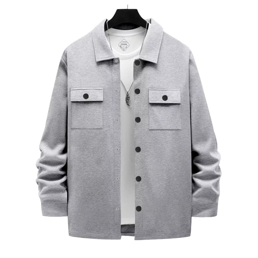 Men’s Full Size Snap Down Long Sleeve Jacket Plus Apparel and Accessories