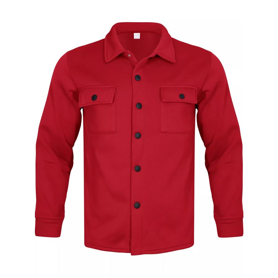 Men’s Full Size Snap Down Long Sleeve Jacket Plus Apparel and Accessories