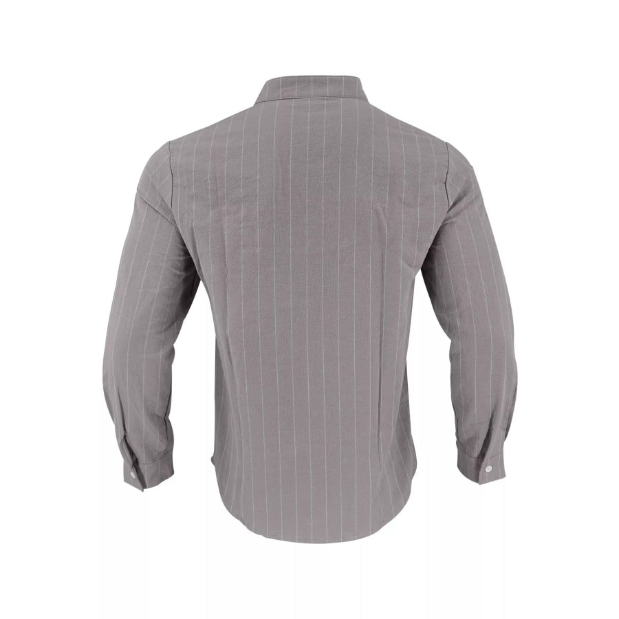 Men’s Full Size Striped Button Up Shirt Plus Size Apparel and Accessories