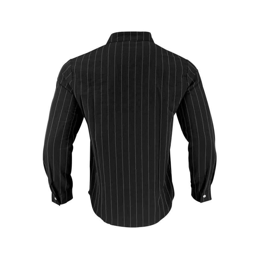 Men’s Full Size Striped Button Up Shirt Plus Size Apparel and Accessories