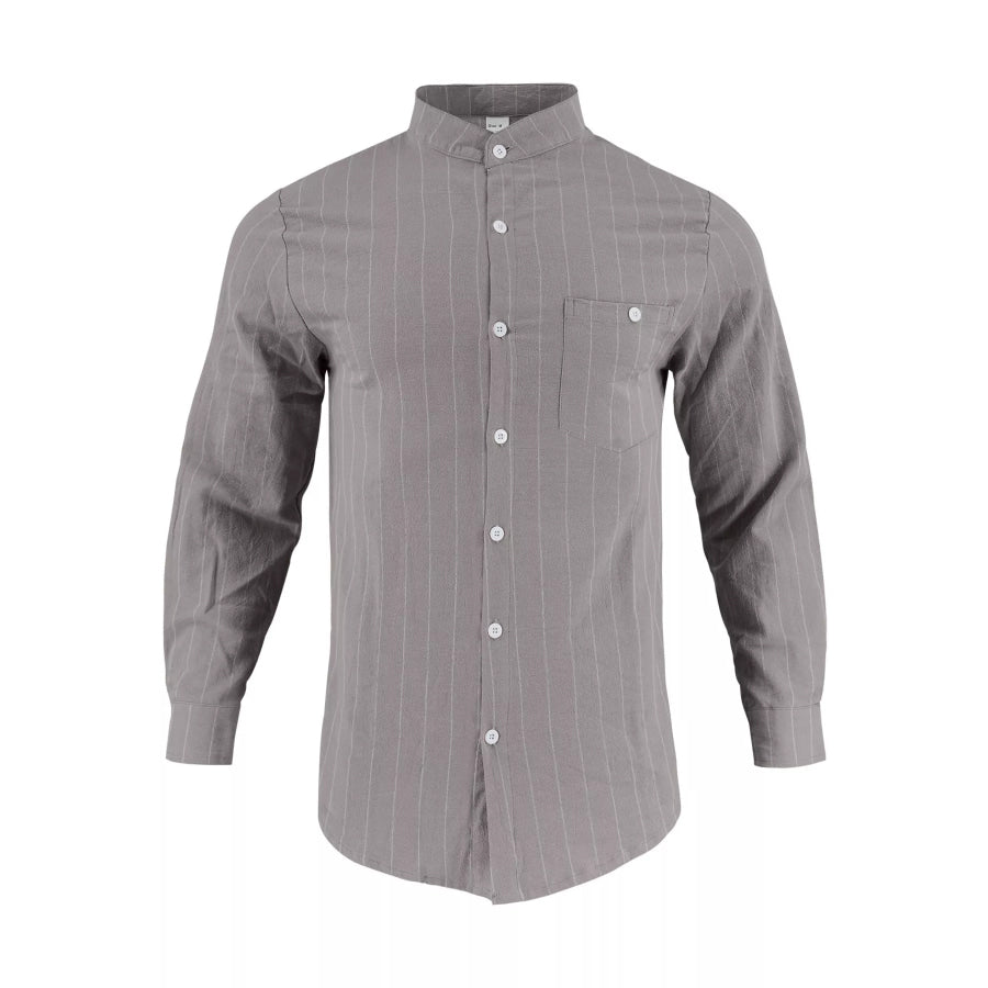 Men’s Full Size Striped Button Up Shirt Plus Size Apparel and Accessories