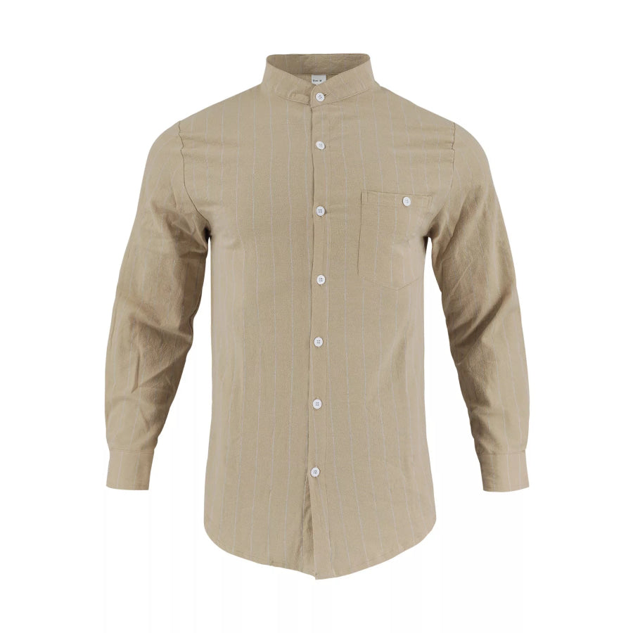 Men’s Full Size Striped Button Up Shirt Plus Size Apparel and Accessories