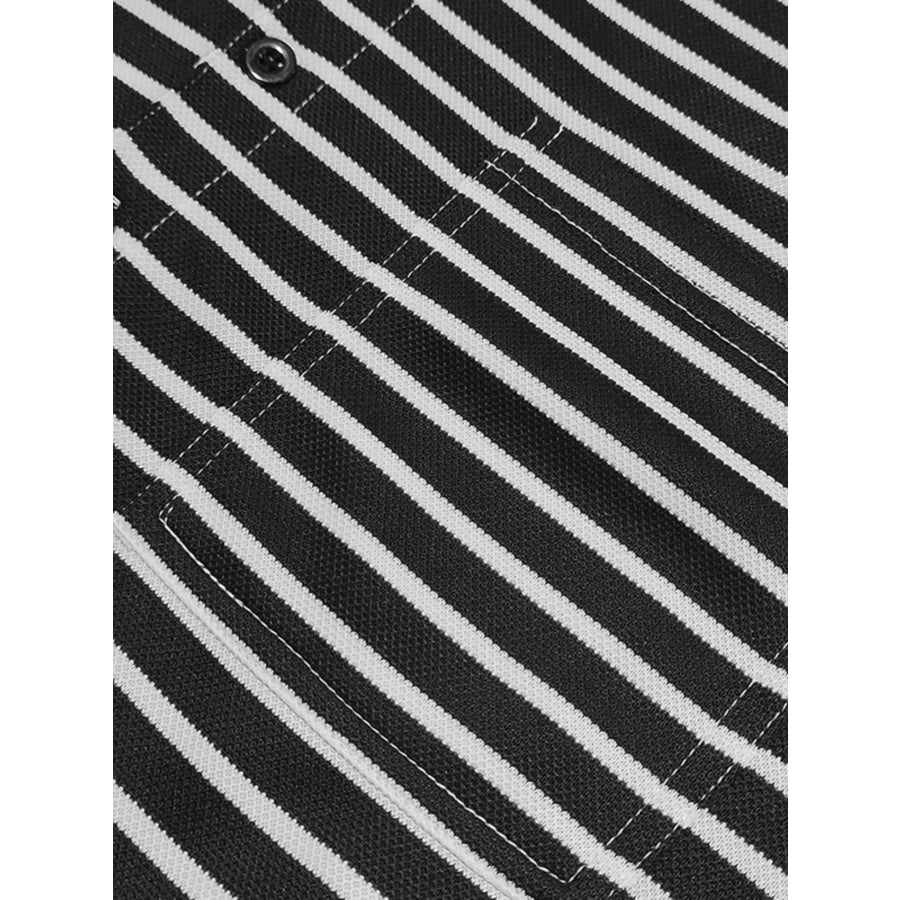Men’s Full Size Striped Long Sleeve T-Shirt Plus Size Apparel and Accessories