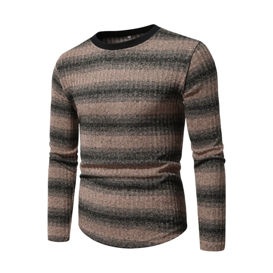 Men’s Full Size Striped Long Sleeve T-Shirt Plus Apparel and Accessories