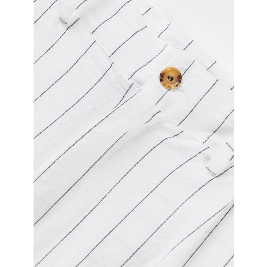 Men’s Full Size Striped Wide Leg Pant Plus Size Apparel and Accessories